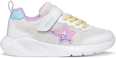 J SPRINTYE Girl A Sneaker, White/Multicolor, Talla 24 EU
