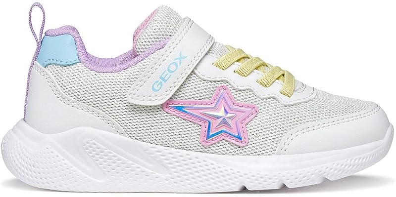 J SPRINTYE Girl A Sneaker, White/Multicolor, Talla 24 EU