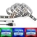 Black PCB TV BackLight Kit,Computer Case LED Light,eTopxizu 6.6Ft Multi-colour 60leds Flexible 5050 RGB USB LED Strip Light with 5v USB Cable And Mini Controller For TV/PC/Laptop Background Lighting