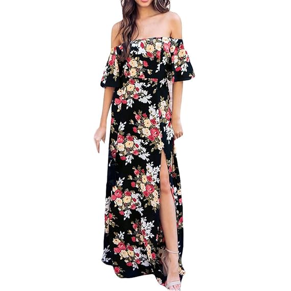 Levifun Robe De Plage Robe Longue Femme été Chic Robe De