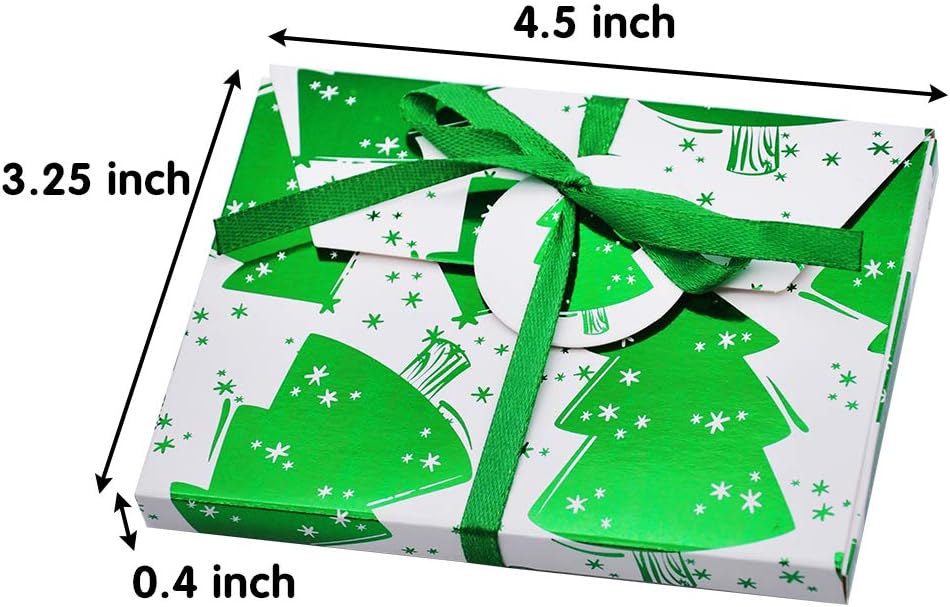 JOYIN 36 PCS Christmas Fancy Foil Gift Card Boxes with Ribbon - Image 5