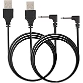 Charger Cable for Lush 2 3 Hush and Edge - Charging Cord USB DC, Black | 2-Pack