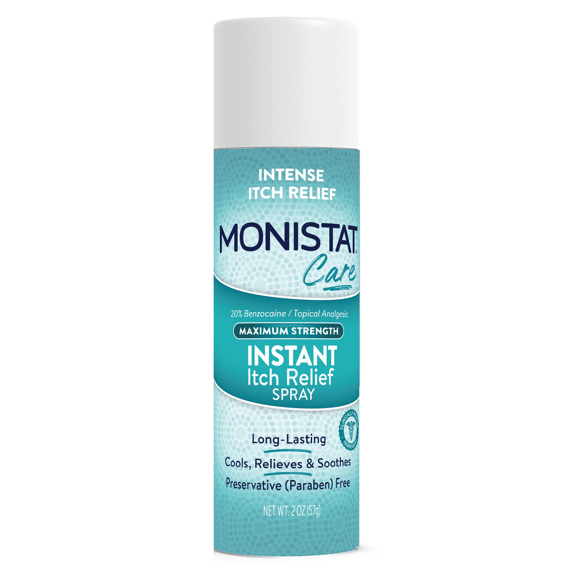 Monistat Instant Itch Relief for Women, Feminine Care Spray, for Relief from Intense Vaginal Itch, 2 Oz