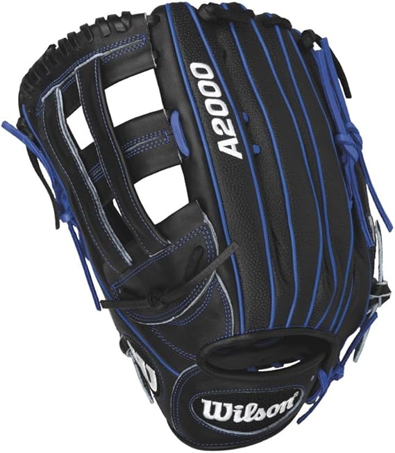 Wilson A2000 Outfield Baseball Glove, Black/Royal/White