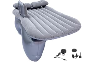 Onirii Inflatable Car Air Mattress Back Seat Bed with Air Pump,Thickened Portable Car Travel Sleeping Camping Air Mattress Blow Up Bed for Car Universal SUV