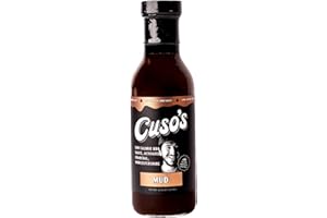 CUSO CUTS Cuso’s Mud BBQ Sauce - BBQ Sauce No Sugar for Grilling - Zero Calorie Sugar Free BBQ Sauces for Steak, Pork, Ribs, Brisket - Barbeque Sauces