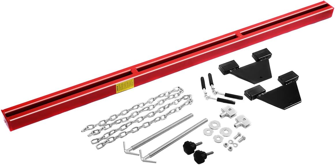 Goplus 1100lbs Engine Support Bar Transverse for Motor Tranny Transmission w/ 2 Points Lift Holder Hoist Dual Hooks: Automotive