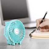 EasyAcc Handheld USB Fan 6 Blades 3 Speeds 180° Foldable Battery view 6