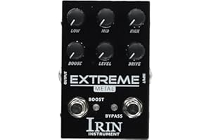 ZYNCUE IRIN Overdrive Distortion Pedal with 10-Band for EQ Electric Guitar Aluminum Alloy,High-Sensitivity Tone Shaping,Pract