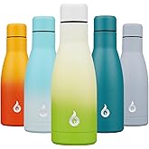 BJPKPK Insulated Water Bottle 12oz Small Stainless Steel Water Bottles Reusable Metal Thermal Keep Cold and Hot,Elegant Green