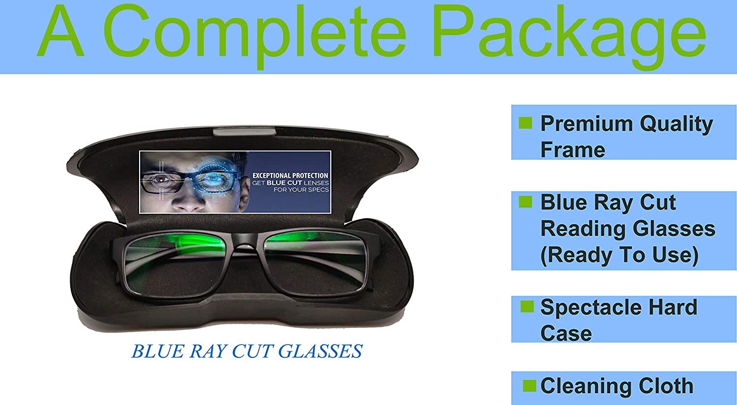Optify Premium Blue Ray Cut Antiglare Power Reading Glasses For Men And Women