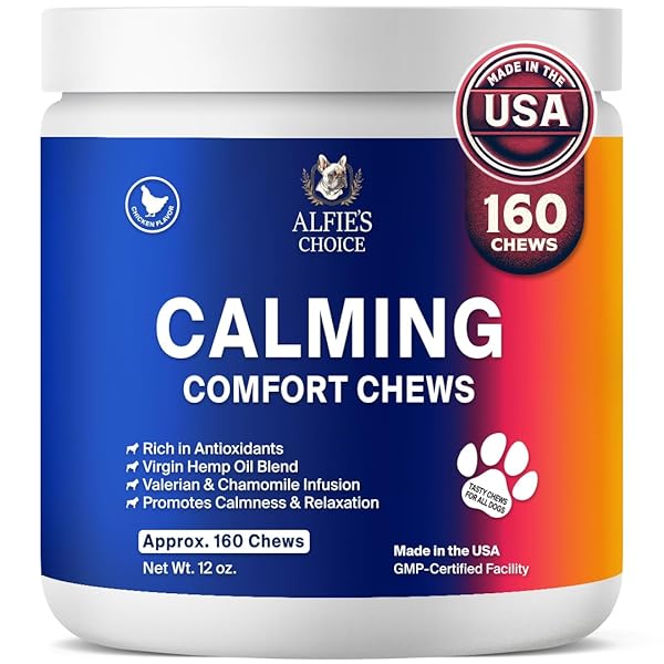 ALFIE’S CHOICE DOG CALMING CHEWS – DOG ANXIETY...