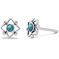 Boma Jewelry Sterling Silver Flower Shaped Dot Stud Earring