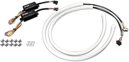 Amazon 60cm カット可 汎用 シーケンシャル ウインカー Led シリコン チューブ ライト ブルー アンバー 流れるウインカー Ledテープ ライト 照明アクセサリー 車 バイク