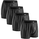 Mens Underwear Bamboo Rayon Boxer Shorts Boxers for Men Cool Breathable 4 Pack