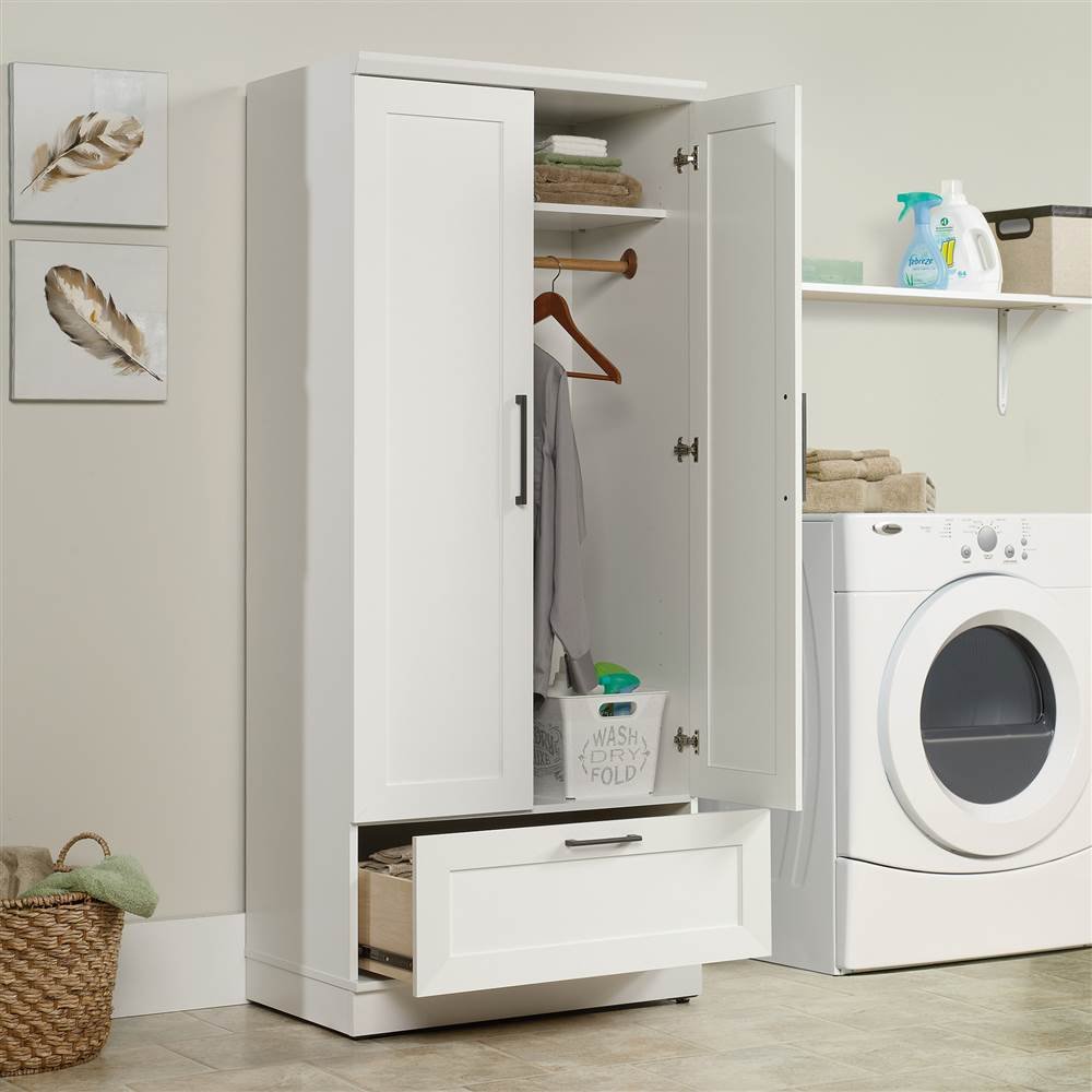 Sauder 423144 Homeplus Wardrobe Soft White Finish Sauder
