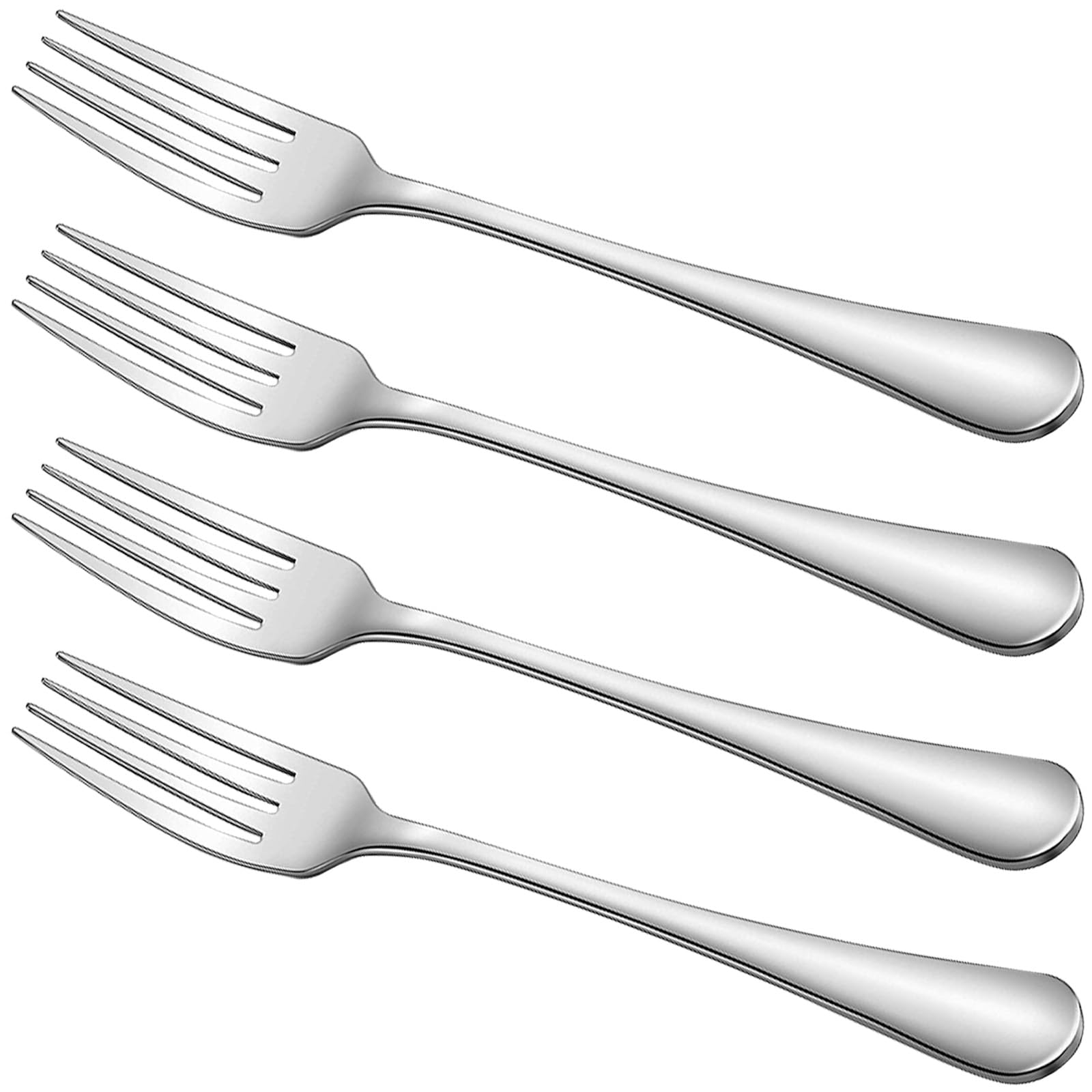 Dinner Fork 4 Pieces, Stainless Steel 17.5cm Forks Silverware, Silver Table Forks for Home, Kitchen, Restaurant, Mirror Polished & Dishwasher Safe