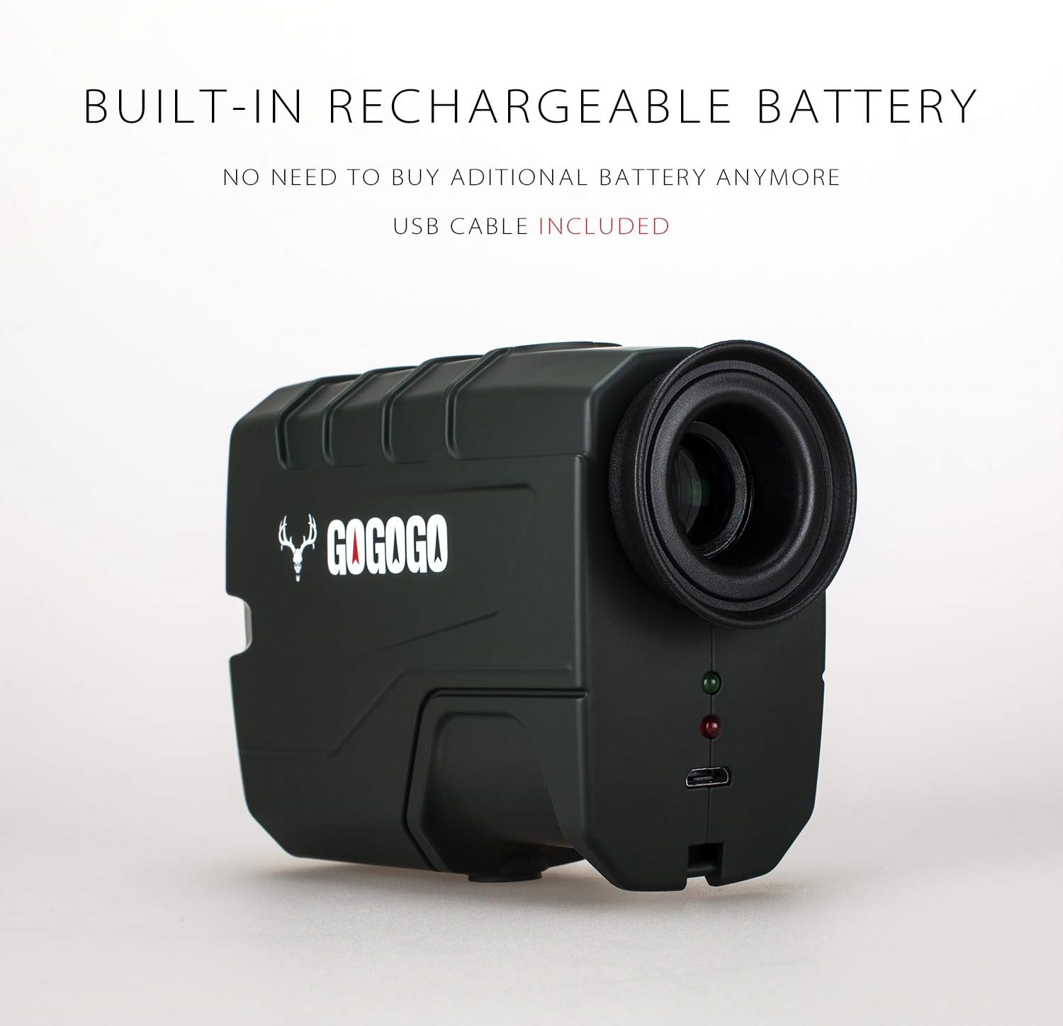 Gogogo Sport 1200 Yards Laser Range Finder, Hunting with Flagpole Lock - Ranging - Speed and Scan 6X Rangefinders with USB Cable : Sports & Outdoors