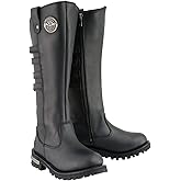 Milwaukee Leather Women's Tall Knee-High Premium Leather Motorcycle Riding Biker Boots Collection MBL