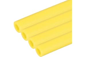 PATIKIL 4 Pcs Pipe Insulation Foam Tube, Heat Preservation Foam Pipe Tubing Covers 3/8" (10mm) ID x 3.3FT x 13/16" OD for Han