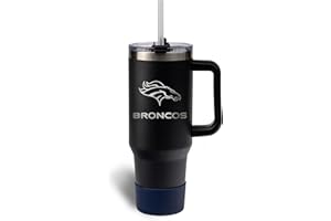 The Memory Company Officially Licensed NFL Game Day Tumbler - 40oz Stainless Steel Double-Wall Insulated Team Color Bling Cup with Team Logo, NFL Licensed Sports Travel Mug with Lid & Straw