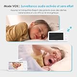 ieGeek Baby Monitor with 2 Cameras 1080P 5in Split Screen Night Vision view 6