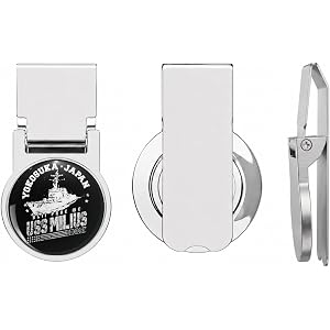 USS Milius DDG 69 Destroyer Yokusuka Naval Base Japan Premium Stainless Steel Money Clip for Men - Slim Front Pocket Wallet