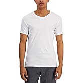 Alfani Mens Regular fit V Neck T-Shirt XXL White Solid