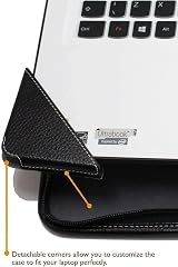 Broonel Contour Series Black Heavy Duty Leather Case for Dell Inspiron 15 3520 view 2