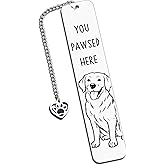 Dog Lovers Gifts for Women, Golden Retriever Dog Dad Gifts for Men, Valentines Day Gift for Him Her, Dogs Mom Gift for Women, Birthday Bookmark Giifts for Dogs Lovers, Book Lovers Reading Accessories