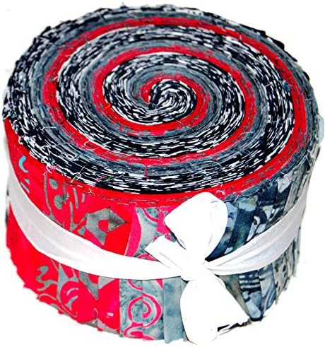Manju FABRIC Real Indonesian Batik Jelly Roll 40 Patches 2.5" x 46" 100% Cotton