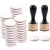 46 Packs Mini Ink Blending Tool Set, 2 Mini Applicator Tools and 44 Replacement Foam Pads for Scrapbooking Painting Drawing Art SuppliesInk Tools and More (Black 46pack)