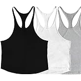 ZUEVI Men's Stringer Tank Tops Muscule Cut Bodybuilding Gym Vest Y-Back Workout Sleeveless T-Shirt