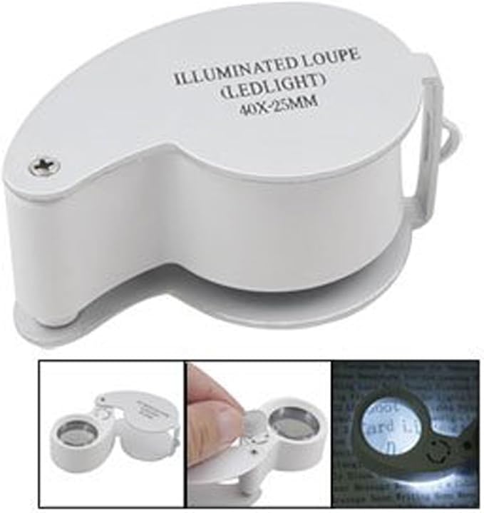 Illuminated Jewelers Eye Loupe 40x25mm with Led Lighting Amazon.ca