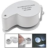 NYKKOLA Illuminated Jewelers Eye Loupe 40x-25mm with Led Lighting