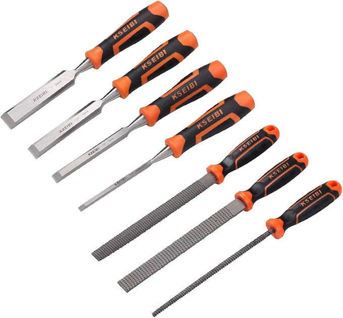 KSEIBI 311670 Premium Wood Chisel Set and Rasp File set Wood Crafts
