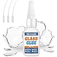 Glass Glue, Fast-Drying Superglue, Clear Cyanoacrylate Adhesive for Glasses, Acrylic, Ceramics, Mirrors and DIY Crafts, 30g (Pack of 1)