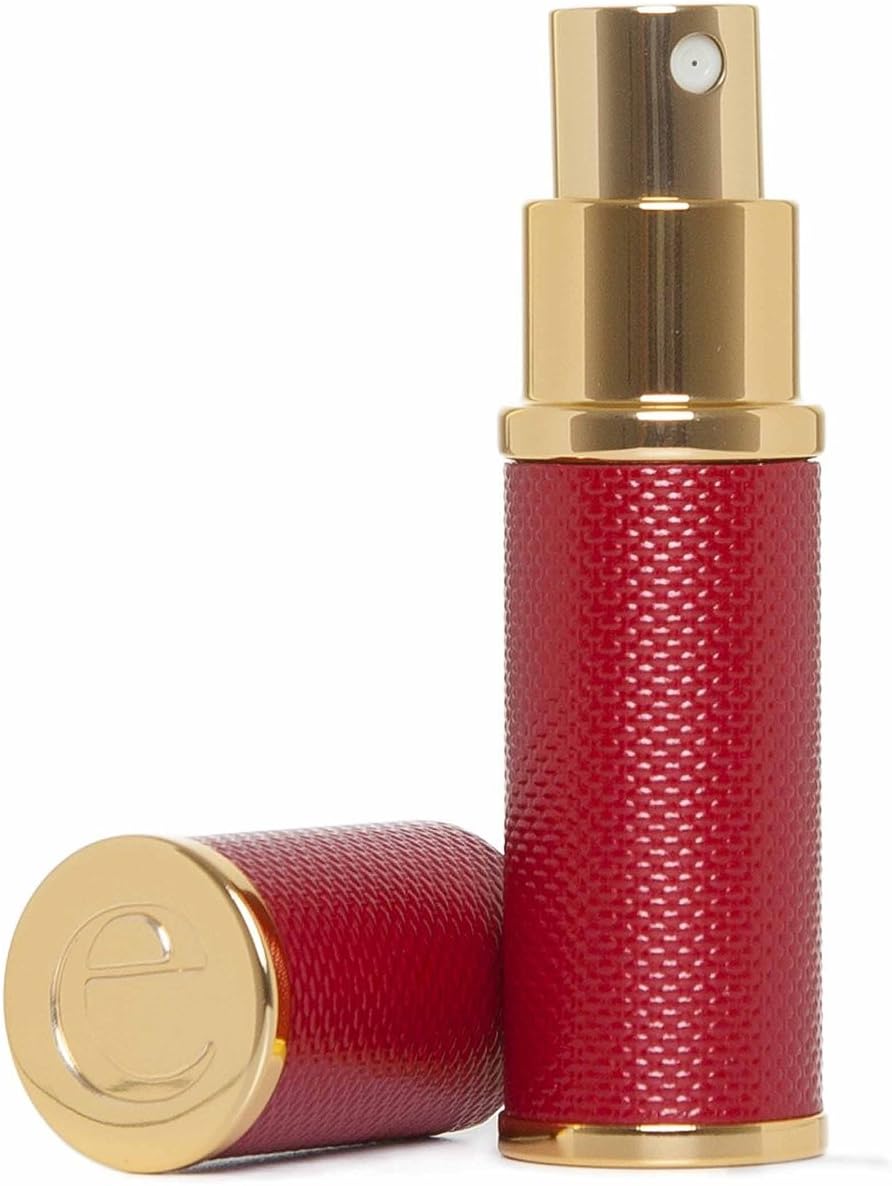 The Essential Atomizer Co. Patina 10ml refillable perfume atomiser with Gift Box. for handbag & travel. (RED)