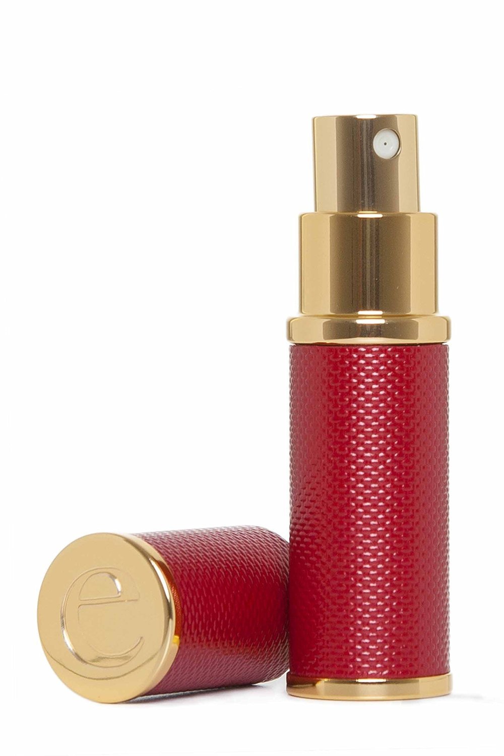 The Essential Atomizer Co. Patina 10ml refillable perfume atomiser with Gift Box. for handbag & travel. (RED)