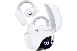 TAGRY Open Ear Headphones Bluetooth Wireless Earbuds 80Hrs Playtime Ear Buds with Earhooks Bluetooth 5.3 Touch Control Air Conduction Sport Earphones IPX7 Waterproof Headsets for Workouts Running