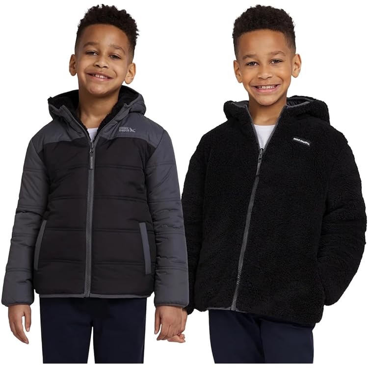 Amazon.com: Eddie Bauer Girls Reversible Hooded Down Jacket (Pink