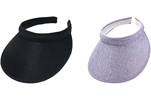 jecvxor Cloth Covered Slip-On Visor for Women, Adjustable Cap Sports Sun Visors for Men