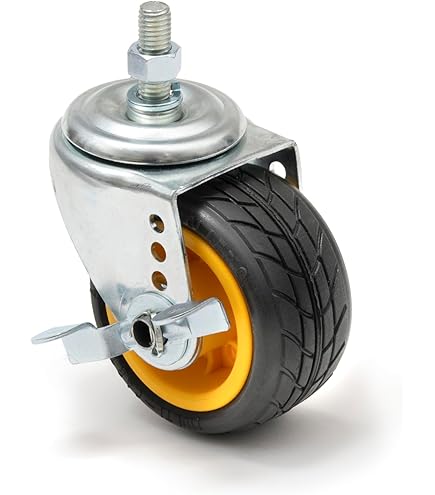 RockNRoller RWHLO8X3 Ground Glider Rear Wheel 2-Pack, 8" X 3" No-flat R-Trac (Pair Of Wheels For R6, R8, R14 & R16), Offset Hub