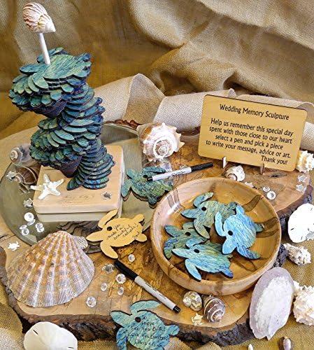 Sea Turtle Memory Sculpture Wedding Guest Book Alternative