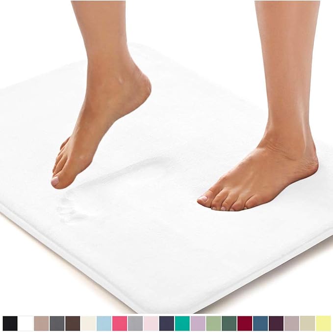 Gorilla Grip Original Thick Memory Foam Bath Rug, 48x24