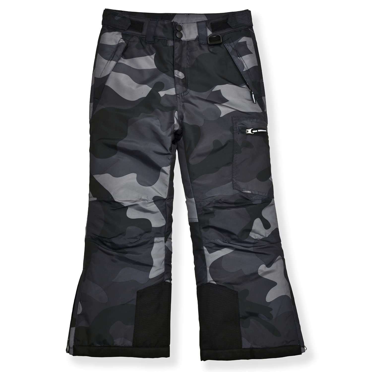Arctic Quest Insulated Ski and Snow Pants for Boys and Girls, Water Resistant Trousers for Kids Black Camo Image Arctic Quest Insulated Ski and Snow Pants for Boys and Girls, Water Resistant Trousers for Kids Black Camo Image