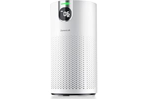 XENONLAB Air Purifiers for Home Large Room Covers up to 1800Ft², VisionAir 20dB Sleep Mode for Bedroom, with Real-Time AQI & PM2.5 Display, 360°Intake&Outlet Air Cleaner Pet-Friendly HEPA, HAP606, White