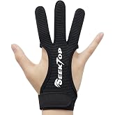Seektop Archery Gloves Shooting Hunting Leather Three Finger Protector | Archery Glove Guard for Men Women, Youth Adult Beginner