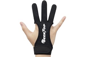 thumbnail image 2 of Three Finger Archery Glove – Leather & Elastic Protective Shooting Glove For Adults & Kids (Adjustable Wrist Strap) 2 of 6