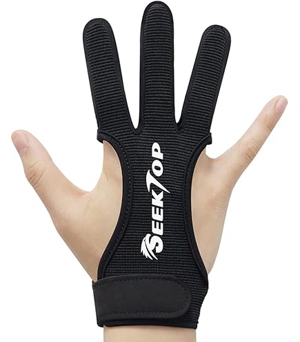 Gant Pour Tir à L'arc Gant De Tir à L'arc 3 Doigts - Pour Arc Droit Ou Gauche, Cuir, Tailles S à XL Gant Réglable Velcro Gauche Droitier